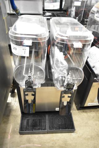 BRAND NEW SCRATCH AND DENT! Narvon Double 3 Gallon Bowl Refrigerated Beverage Dispenser - 115V