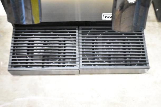 Narvon Double 3 Gallon Bowl Refrigerated Beverage Dispenser, Model 378RBD3G2, new with minor scratches, 115V.