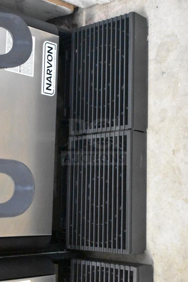 Narvon Double 3 Gallon Bowl Refrigerated Beverage Dispenser, model 378RBD3G2, 115V, scratch and dent condition.