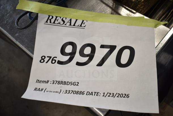 BRAND NEW Narvon Double 3 Gallon Bowl Refrigerated Beverage Dispenser, Model 378RBD3G2, with minor scratches and dents.