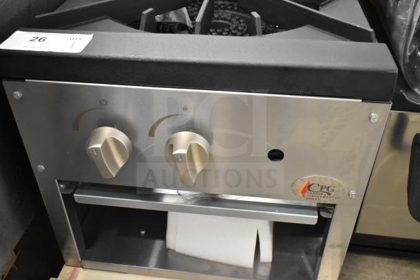 BRAND NEW Cooking Performance Group CPG-SP-18-N Natural Gas Stock Pot Range, 80,000 BTU, dual knobs, scratch and dent.
