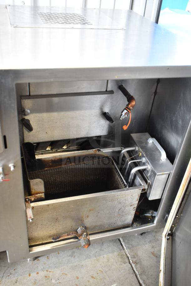 Autofry MTI-10 commercial ventless fryer, 208V, 1-phase, showing interior with fry basket and heating element, used condition.