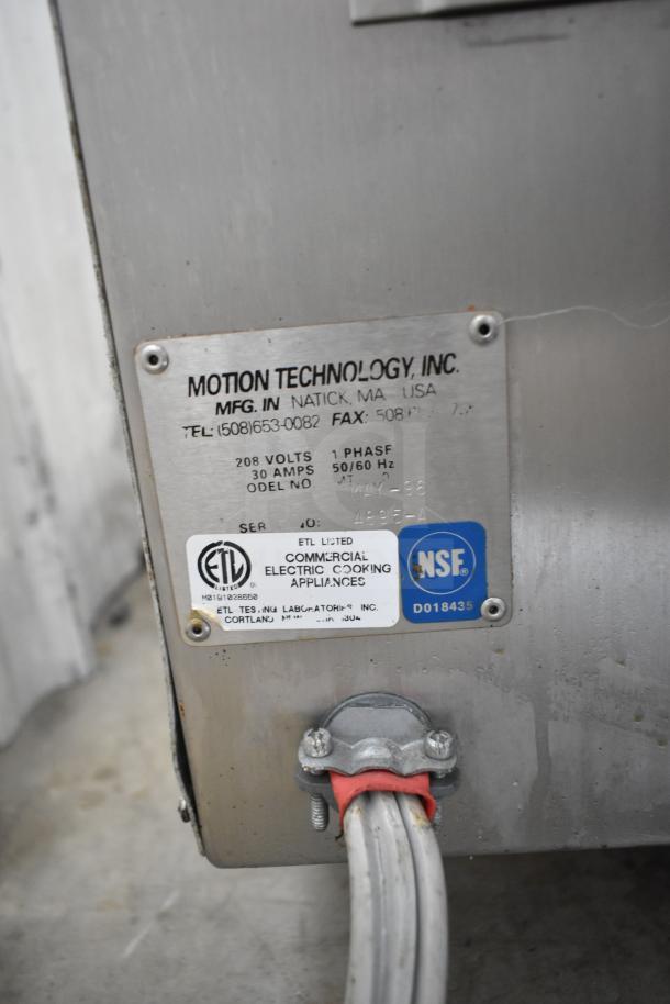 Autofry MTI-10 ventless electric fryer, 208V, 1 phase, commercial use, ETL and NSF certified, label details visible.