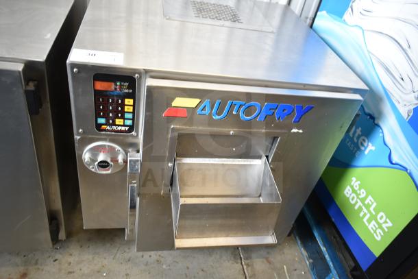 Autofry MTI-10 ventless countertop electric fryer, 208V, 1 phase, with control panel and discharge chute, good condition.