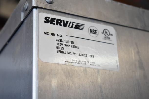 2023 ServIt 423CC1UFISD Commercial Insulated Cabinet, model 423CC1UFISD, 120V, 60Hz, 2000W, solid Dutch doors, NSF certified.