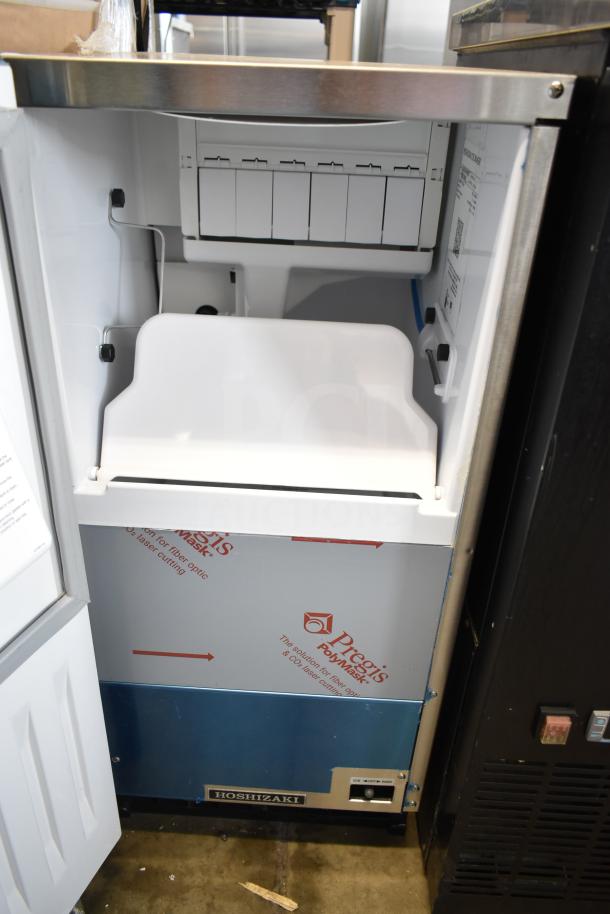 Brand new 2024 Hoshizaki AM-50BAJ-DS ice machine, scratch and dent, undercounter, 54 lb capacity, 27 lb bin, 115 volts.