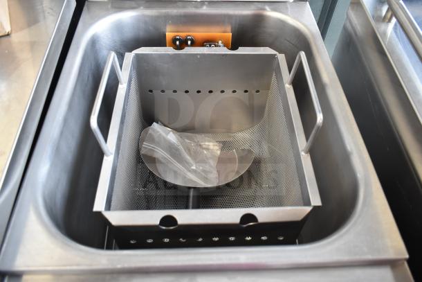 Frymaster 8CSC commercial electric pasta cooker, stainless steel, with basket. 208V, 3 phase, floor style, excellent condition.