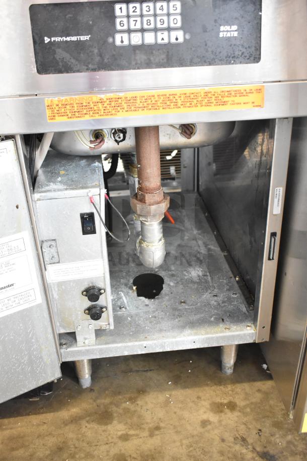 Frymaster 8CSC electric pasta cooker; commercial floor style, 208V, 3-phase. Control panel visible. Used condition.