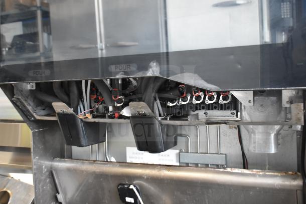 2022 Scotsman NH0622A-1B ice head on 2022 Lancer TP30 dispenser with touchscreen. 115 volts, 1 phase. Visible internal components.