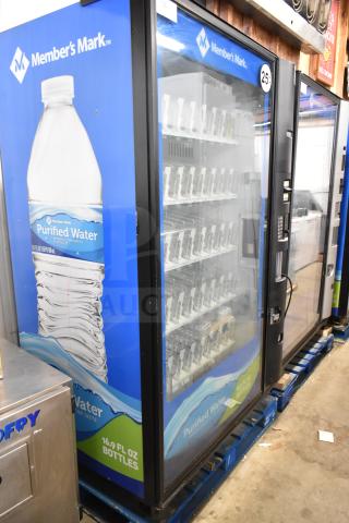 Crane 5800-4 commercial drink vending machine with bill acceptor, 115V, single phase. Features Member's Mark branding.