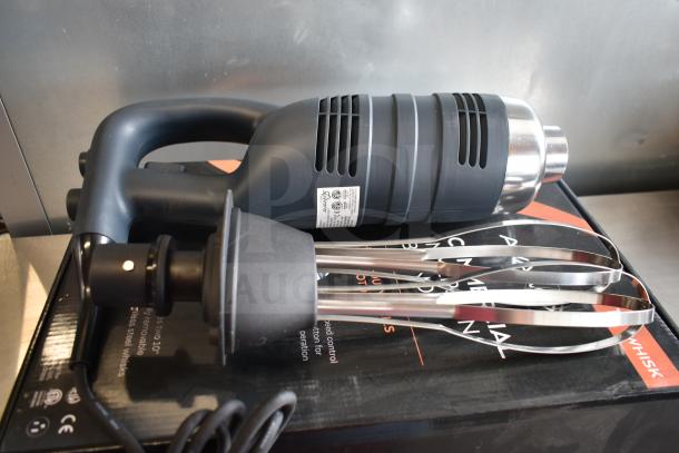 AvaMix 928IBHDW10 immersion blender, 10" whisk, heavy-duty, 1 1/4 hp, 115V, new scratch and dent, on original box.