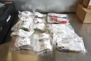 15 Marinco electrical connectors, models CLS40FRB-D to CLS40FB-A, sealed in original packaging with labels visible.