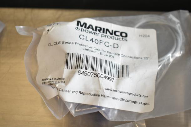 Marinco CL40FC-D protective cap, CLS series, new in packaging with barcode and label, includes lanyard, blue.