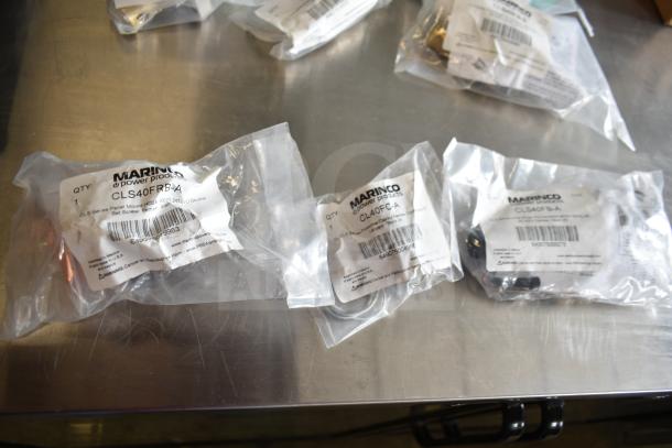 15 Marinco items in original packaging, featuring models CLS40FRB-A, CL40FC-A, CLS40FB-A. Includes labels with model details.