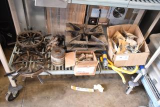 32 assorted items including range grates, gas hose, and fittings. Various conditions. Bulk box purchase.
