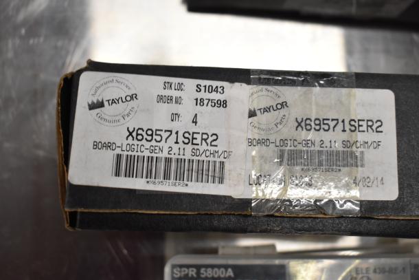 Various items including Taylor Probe X31602 and spare parts, labeled as Taylor Genuine Parts, Qty 4, order 187598.