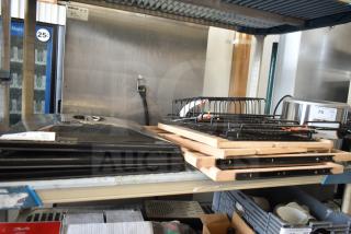 13 various items including AvaValley ice cream machine lids, baskets, and shelves, new condition, labeled for auction.