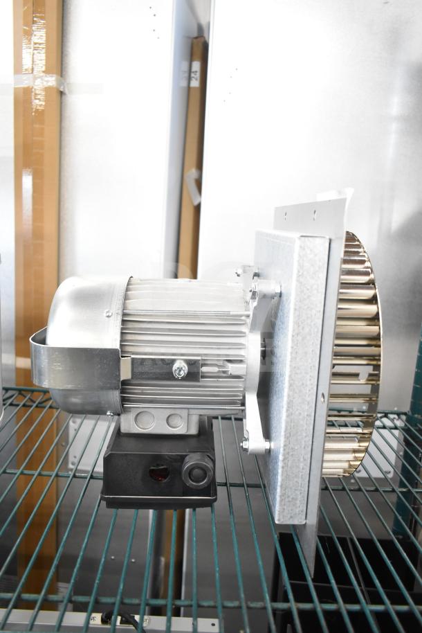 Brand new 2025 Nidec Motor, 115-120V, 1 phase. Slight scratches and dents visible. Ideal for machinery use.