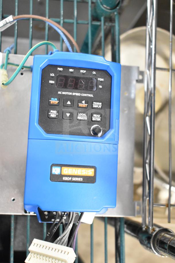 Brand new Genesis KBDF-24D AC Drive, 115/208-230V, 1 Phase, with scratch and dent, model label visible.