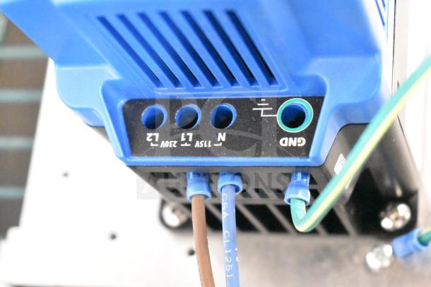 BRAND NEW Genesis KBDF-24D AC Drive, 115/208-230V, 1 Phase. Scratch and dent. Visible power inputs labeled GND, N, L1, L2.