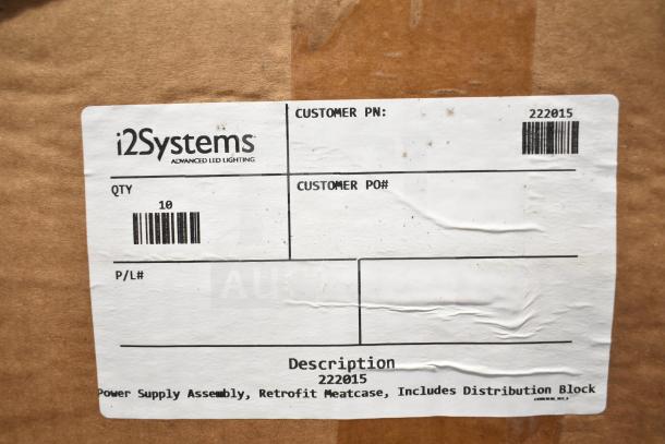 4 brand new boxes with ERP VLM100W-24 ballasts by i2Systems, labeled for power supply assembly and retrofit meatcase.