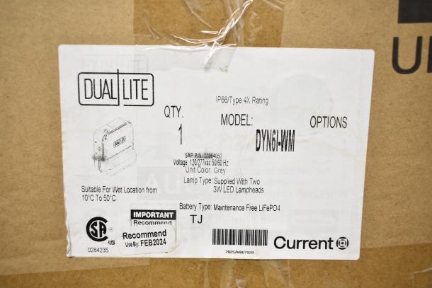 11 new boxes including DualLite EVODW lights, EBP ballasts, DualLite DYN6I-WM, suitable for wet locations, IP66 rated.