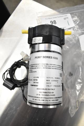 BRAND NEW Narvon 378PAF4632 pump, Pump Series 5300, 4.2 LPM, 24V, 80 PSI, assembled in Italy. Scratch and dent condition.