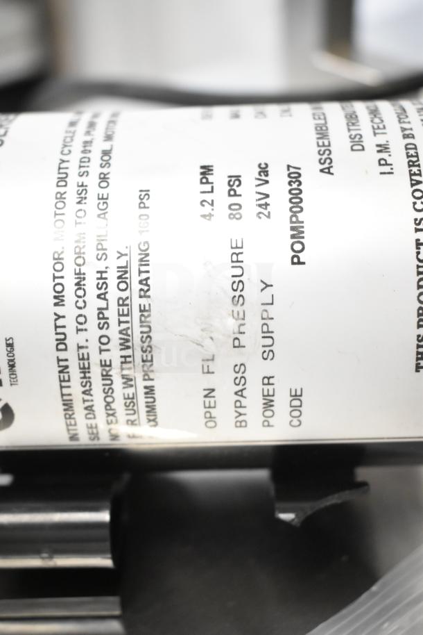 BRAND NEW! Narvon 378PAF4632 Pump for Auto-Fill Units. Scratch and dent condition. Label shows 4.2 LPM, 80 PSI, 24V AC.