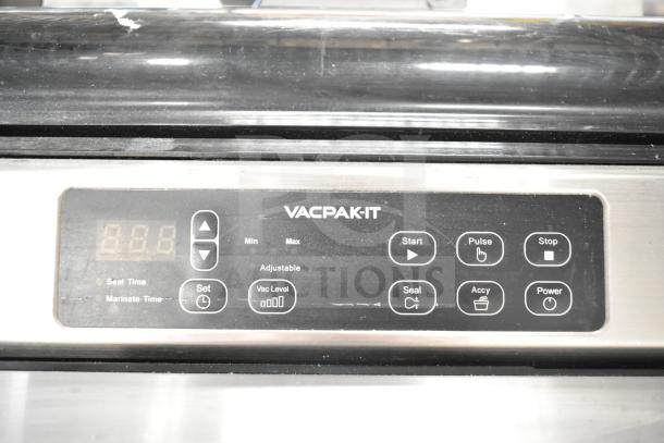 VacPak-It 186VME16SS vacuum packaging machine with 16" seal bar, digital controls, in good condition.