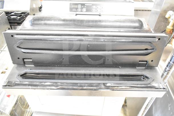 VacPak-It 186VME16SS vacuum packaging machine with 16" seal bar, 120V, 1 phase, showing control panel and sealing area.