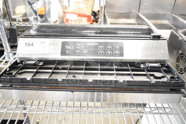 VacPak-It 186VME16SS external vacuum pack machine, 16" seal bar, stainless steel, 120V, digital controls, used condition.