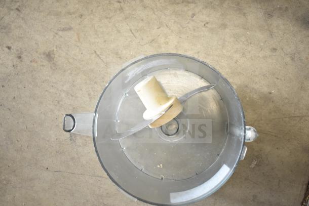 Cuisinart Countertop Food Processor with S Blade and Bowl, 120 Volts, 1 Phase, visible wear on bowl.