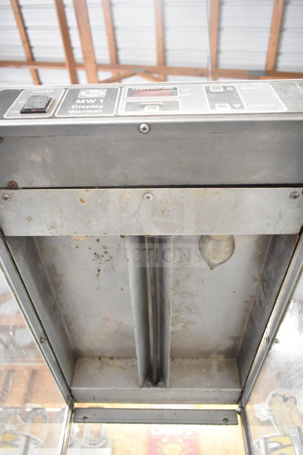 Henny Penny MW 1 Commercial Food Warmer, stainless steel, 120V, 1 phase, used condition with visible controls.