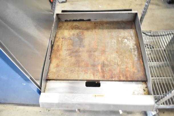 Cooking Performance Group 351GTCPG24 gas griddle, used, with flame failure protection, thermostatic controls, 60,000 BTU.