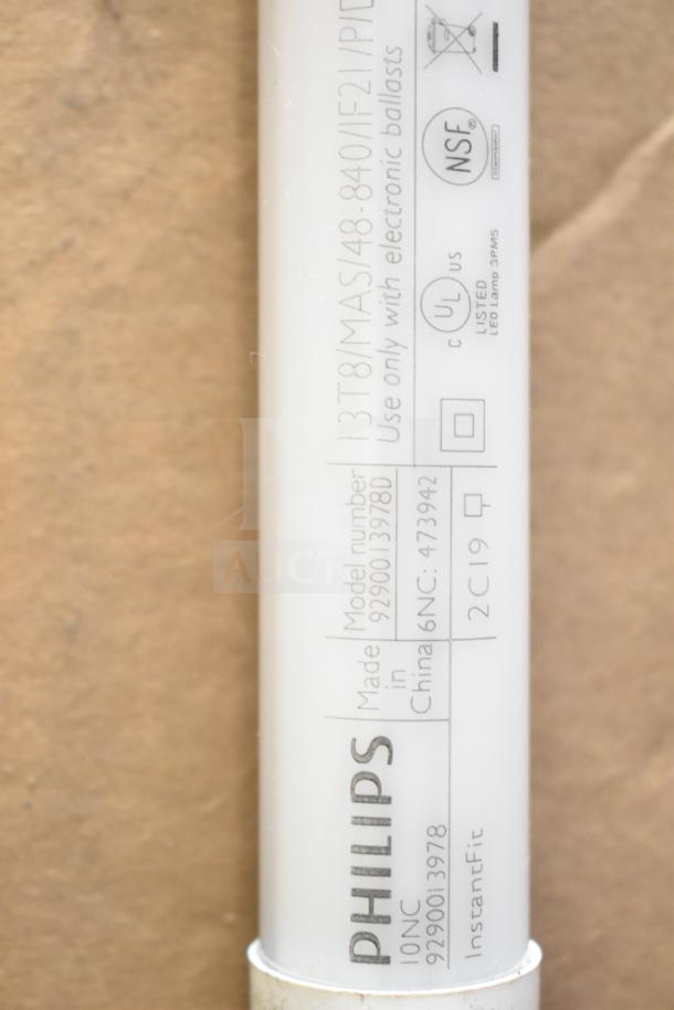 Philips tube light, model 9290013978D, InstantFit. UL and NSF certified, made in China.