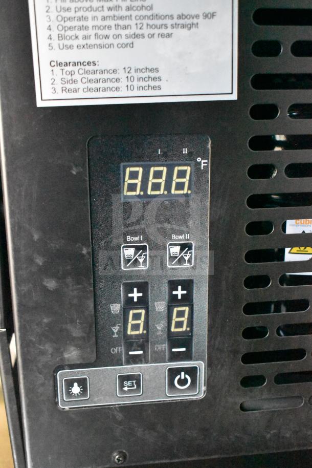 "Brand new Galaxy 177GSM2 beverage machine control panel, 120V, with digital display and operational guidelines."