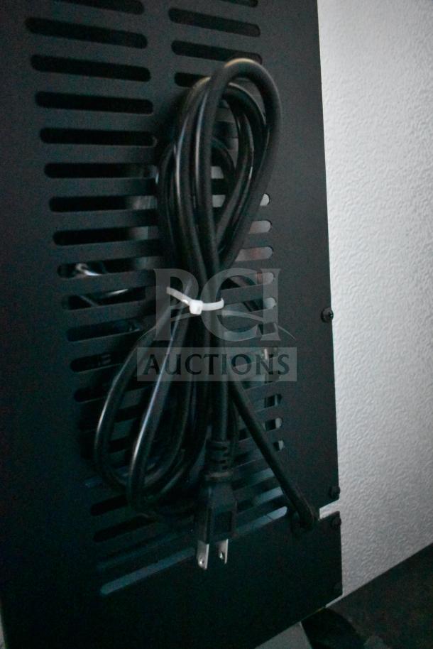 Alt text: Avantco 178CBE36HC 2 Drawer Refrigerated Chef Base, coiled power cord attached, commercial-grade finish.