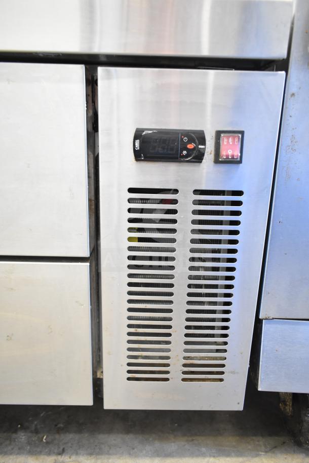 Avantco 178CBE60HC commercial chef base with 2 drawers, digital control panel, stainless steel, on casters, 115 volts, 1 phase.