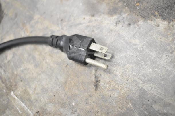 Avantco 178CBE60HC Commercial 2 Drawer Chef Base's power plug on commercial casters. 115 Volts, 1 Phase.