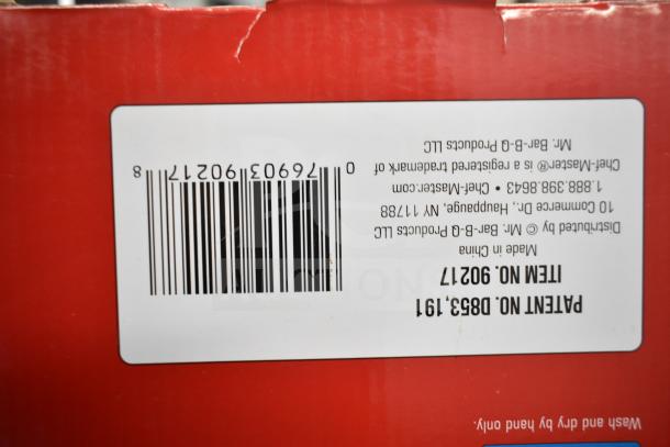 Brand new Chef Master 90217 butane stove cover, stainless steel, 7 3/16" x 14 1/2" x 12", minor scratches.