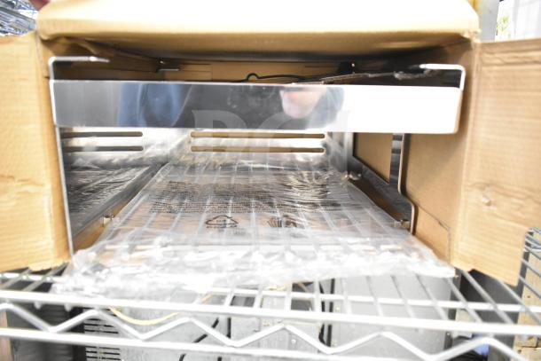 Brand new Chef Master 90217 stainless steel butane stove cover, dimensions 7 3/16" x 14 1/2" x 12", scratch and dent condition.