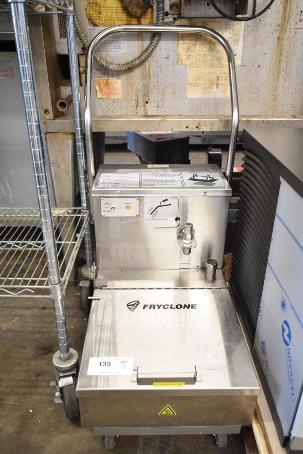 Brand new Fryclone 259OFM55 portable fryer oil filter machine with 2-way pump, 55 lb capacity, 120V.