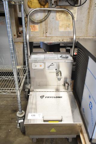 Brand new Fryclone 259OFM55 portable fryer oil filter machine with 2-way pump, 55 lb capacity, 120V.