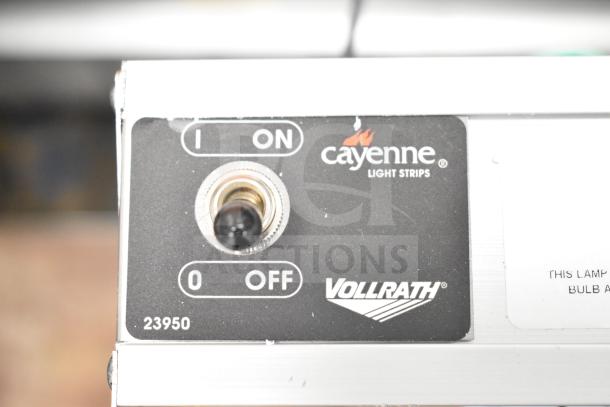 Vollrath Cayenne Light Strip, black and silver switch panel, model 23950, visible on/off toggle switch.