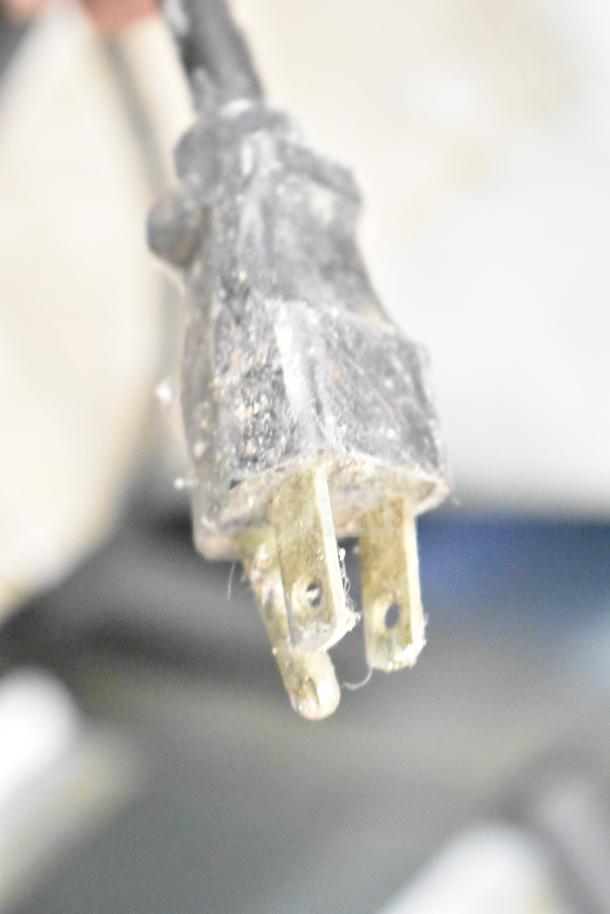 Electrical plug detail for Autodoner 3PG Vertical Broiler, showing two-prong connector, used condition.