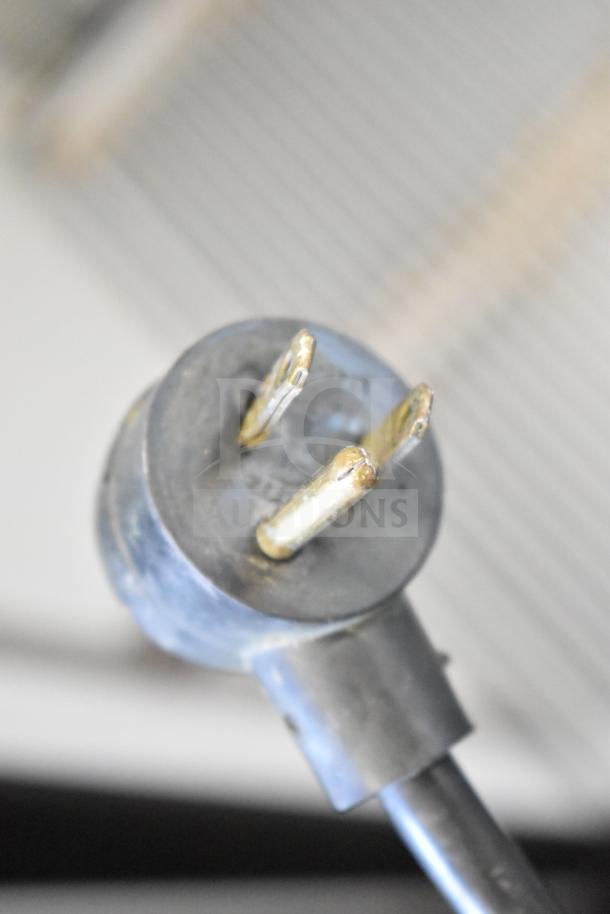 Habco ESM12 commercial cooler power plug, showing three-prong design for 115 volts, 1 phase connection.