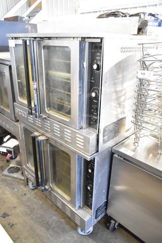 2 2021 Seagate SEAG-SG-COG-2 Commercial Propane Gas Powered Full Size Convection Ovens w/ View Through and Thermostatic Controls on Commercial Casters. 54,000 BTU. 2 Times Your Bid!