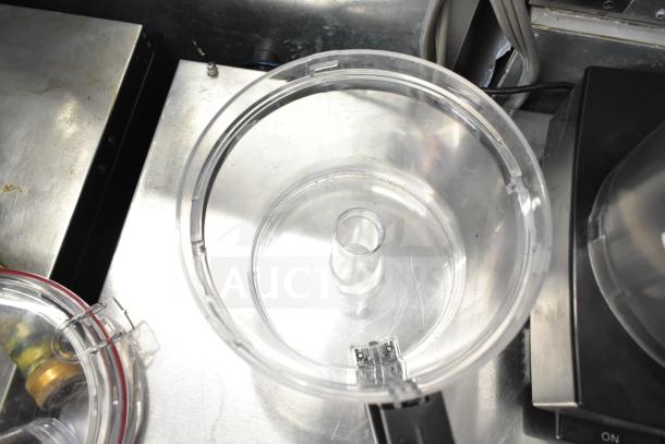 Cuisinart countertop food processor with two bowls and one S blade, 115 volts, 1 phase, in used condition.