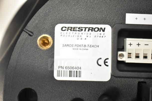 8 various items including QSC AD-S6T speaker and Crestron Saros PD6T-B-T speaker, labeled "Made in China," in good condition.