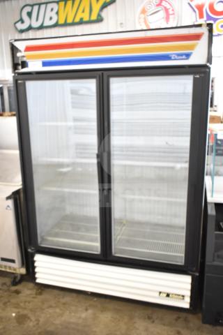 True GDM-49F commercial 2 door reach-in freezer, glass doors, voltage: 115/208-230V, 1 phase, used condition.
